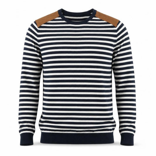 H&M Men's Black White Striped Pullover, Size S