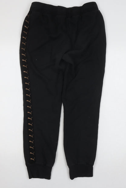 Additional front view of Puma Women's Black Jogger Trousers, size 12, - Gym Ready