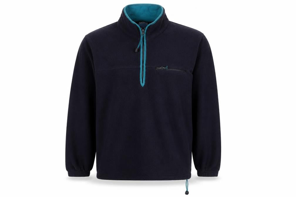 Zantos Men's Black Fleece 1/2 Zip Hoodie L