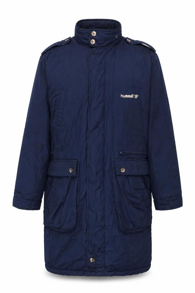 Hummel Men's Blue Parka Coat, M, Full Zip, Winter Lined