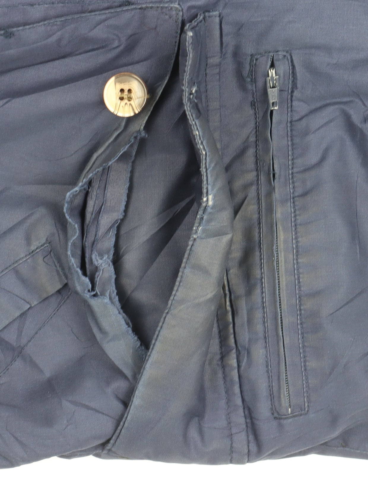 Hummel Men's Blue Parka Coat, M, Full Zip, Winter Lined