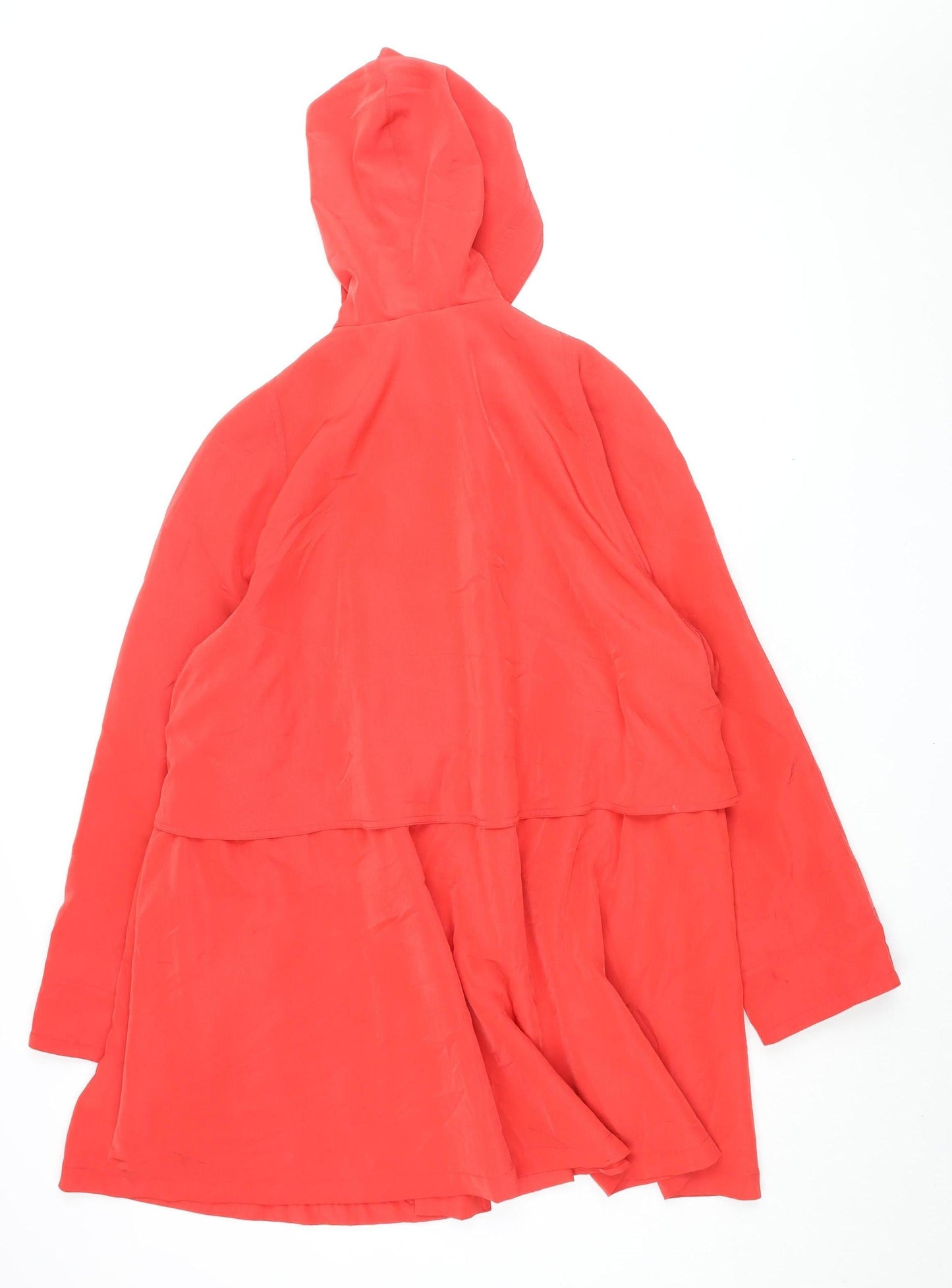 Richards Women's Red Hooded Mid-Length Coat Size 12