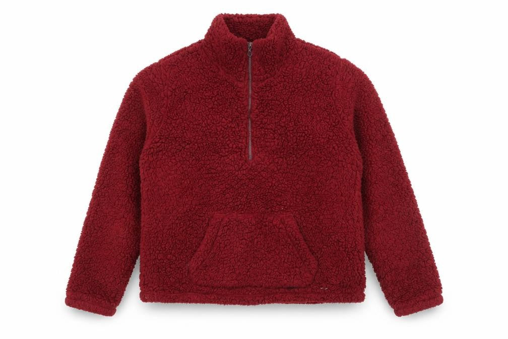 Hollister Women's Red Pullover Fleece Sweatshirt L