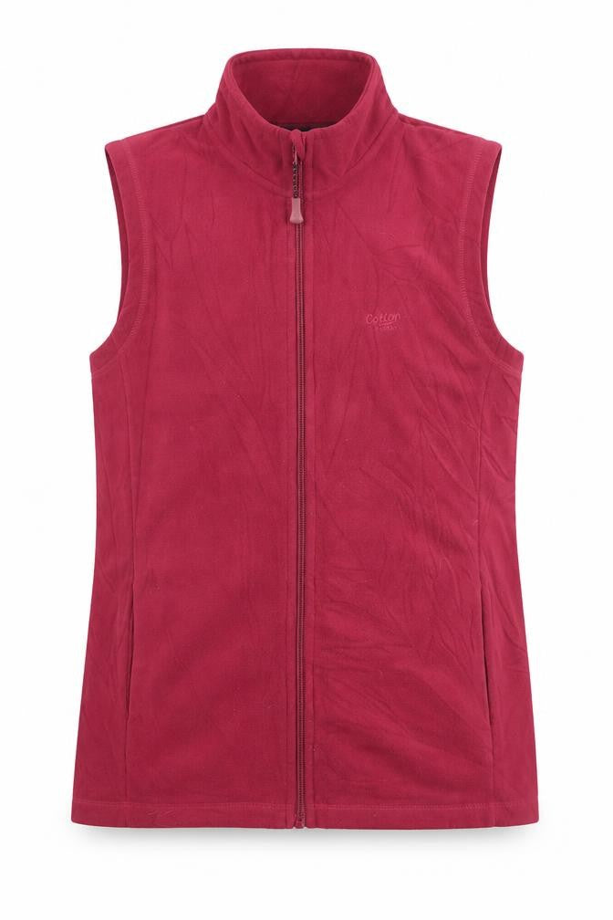 Cotton Traders Red Fleece Gilet Women's Size S