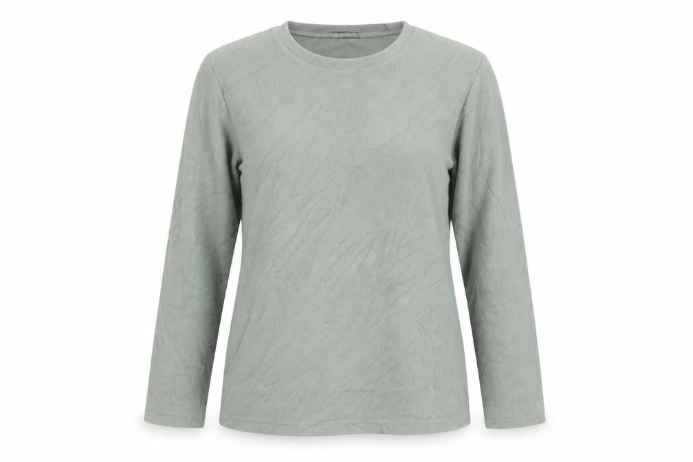 Hawkshead Women's Green Basic T-Shirt, M, Long Sleeve, Crew Neck