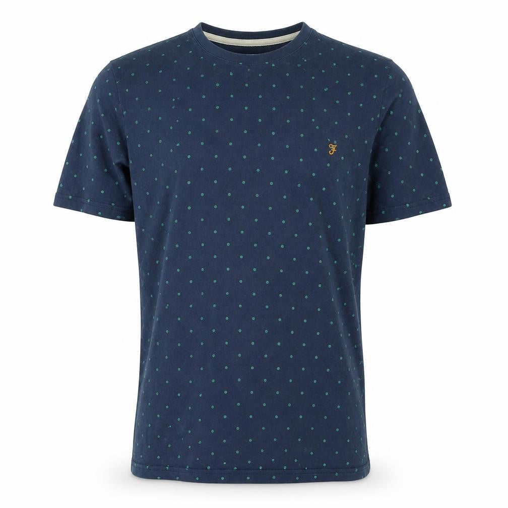Farah Men's Blue Polka Dot T-Shirt M
