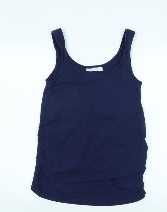 JoJo Maman Bébé Women's Blue Tank Top Size S