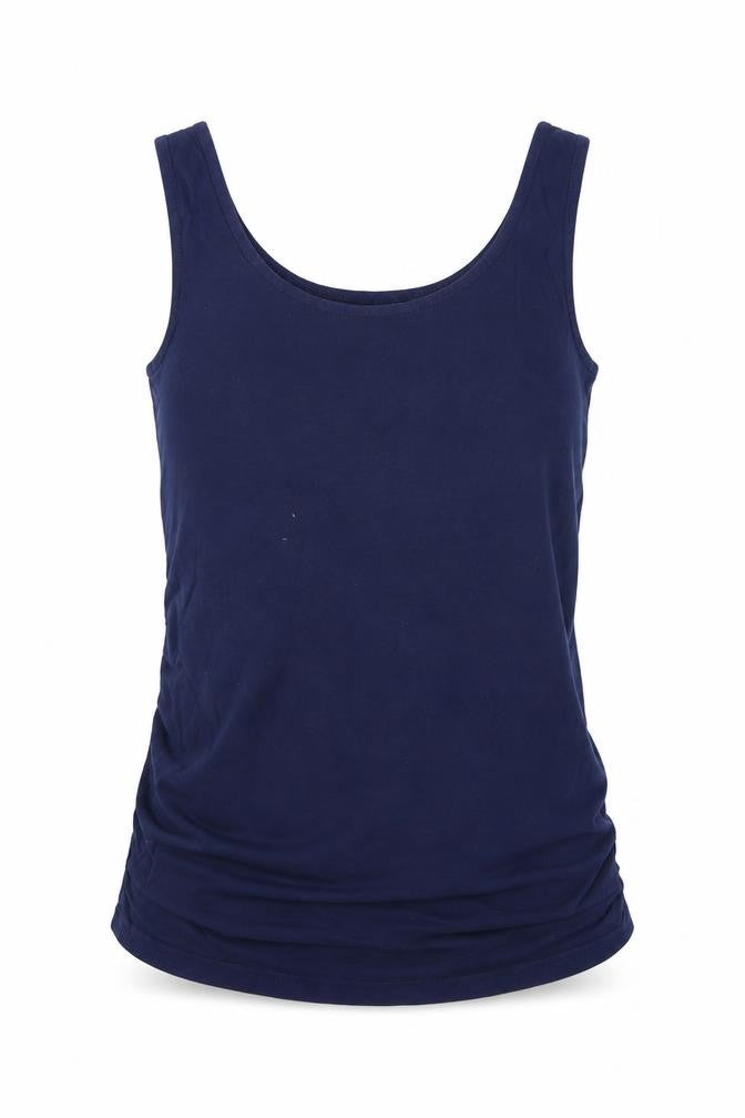 JoJo Maman Bébé Women's Blue Tank Top Size S