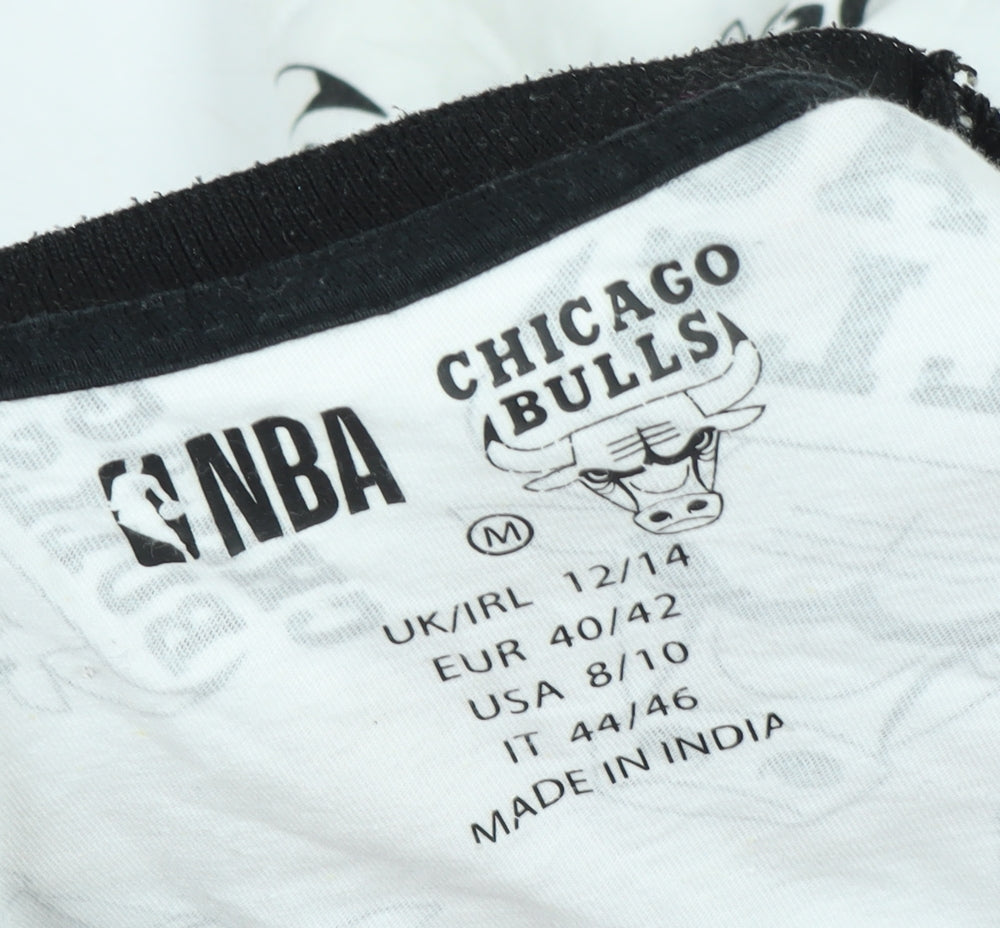 NBA Chicago Bulls Unisex White Cropped T-Shirt M