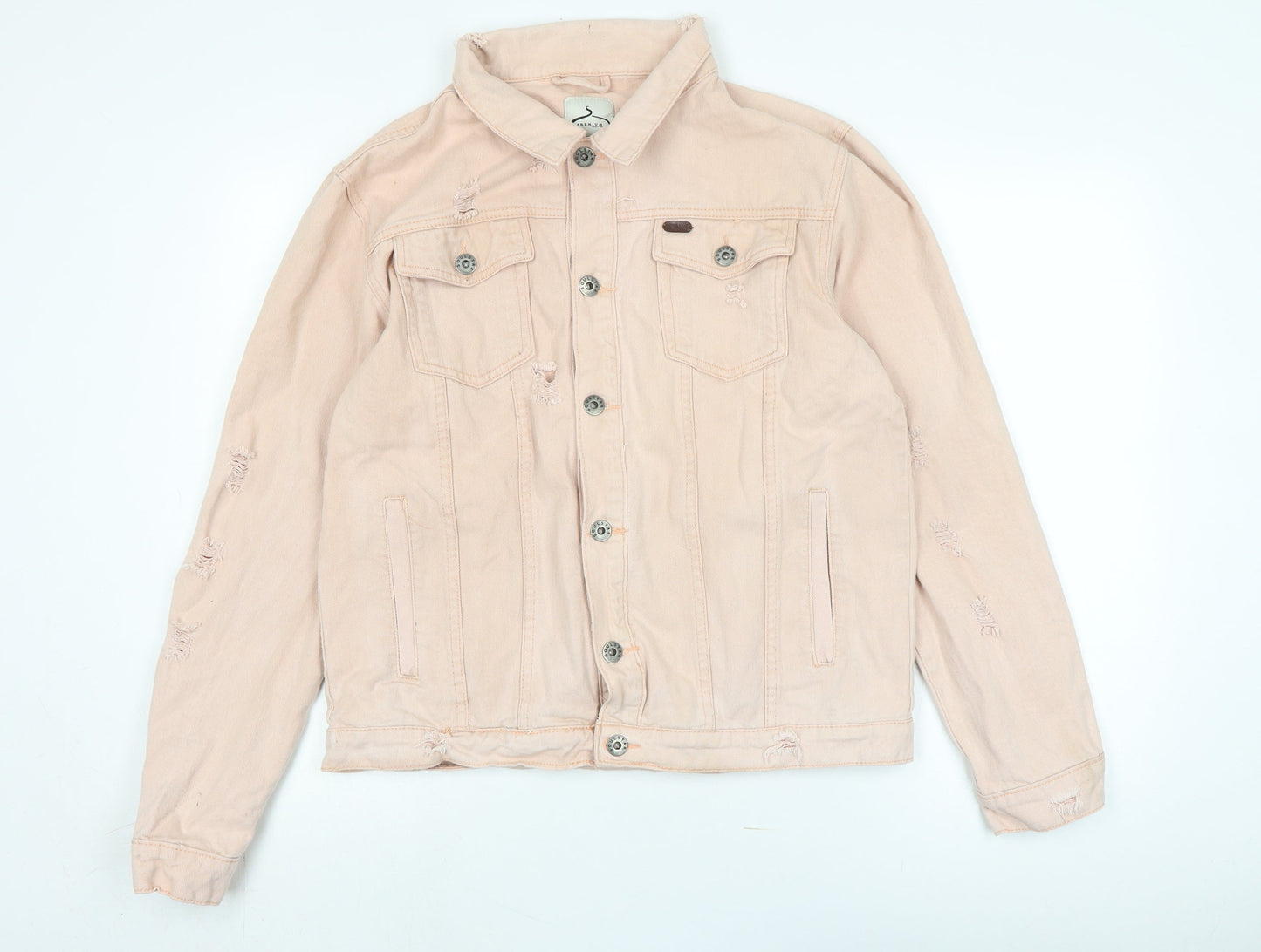 Soul Star Men's Pink Denim Jacket XL Casual