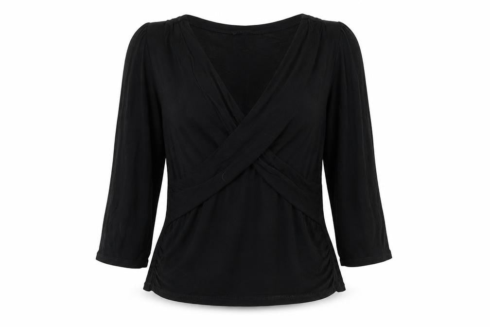 Blooming Marvellous Women's Black 8 Wrap Blouse