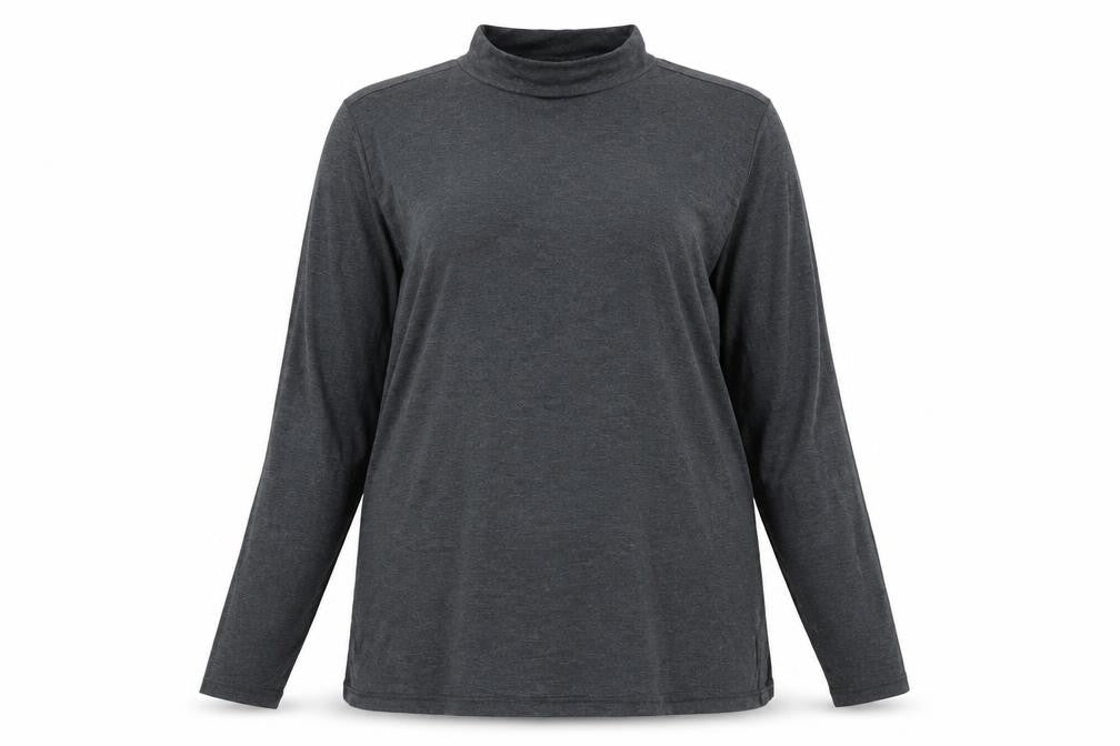 Halston Essentials Women's Grey Mock Neck Top Size 16