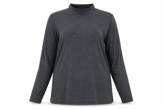 Halston Essentials Women's Grey Mock Neck Top Size 16
