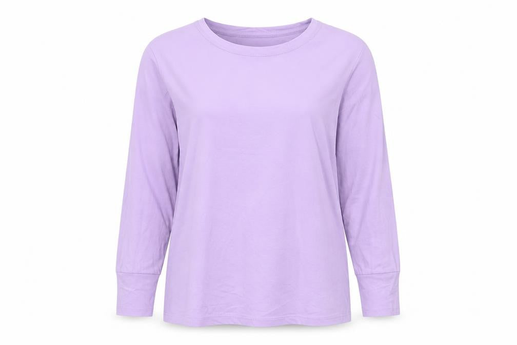 Lands' End Women's Purple Long Sleeve T-Shirt