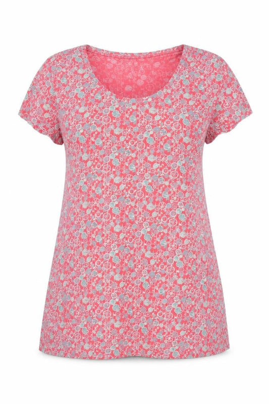 Tui Jenn Women’s Pink Floral T-Shirt Size 14