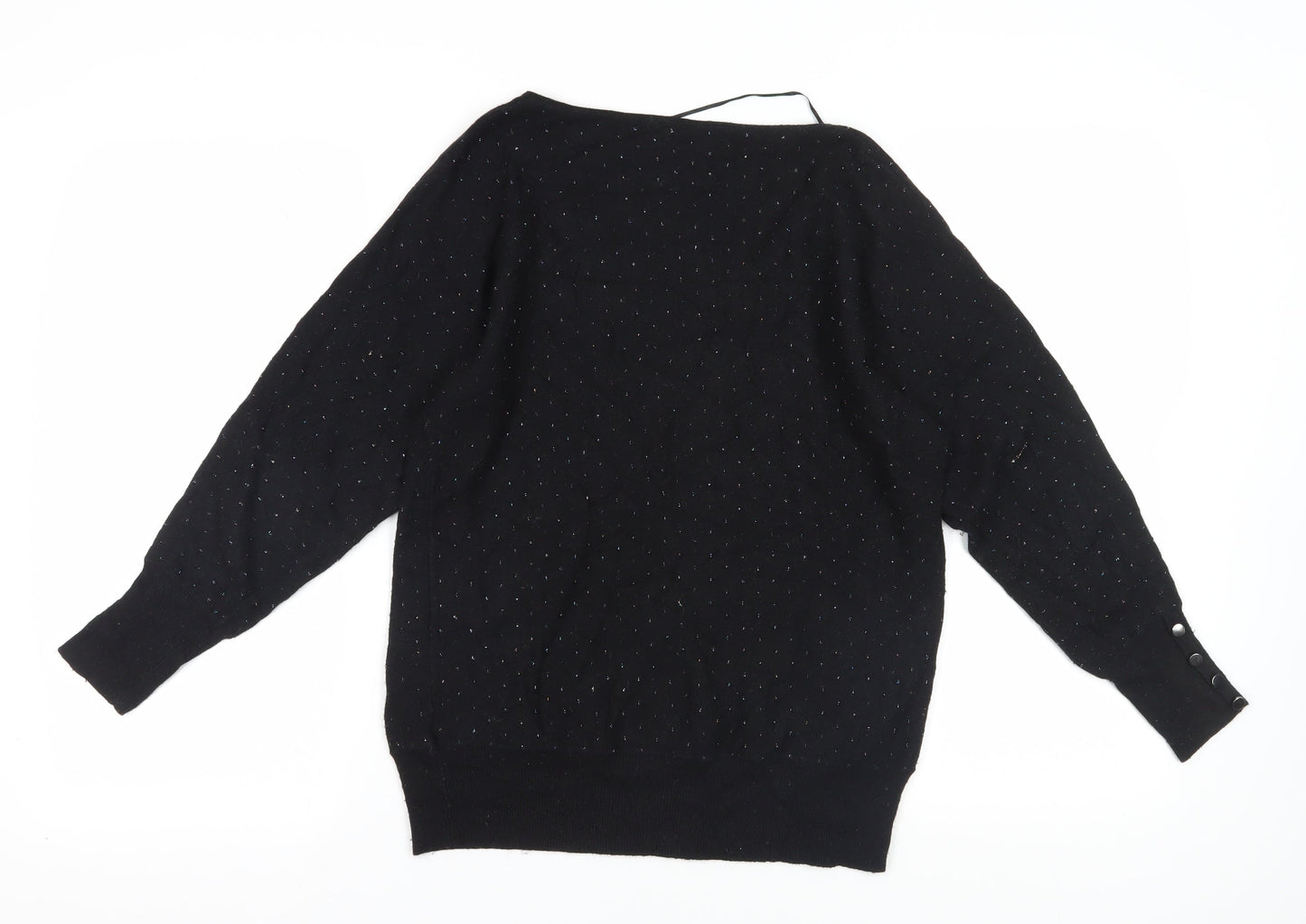 Oasis Women's Black V-Neck Pullover Jumper - M