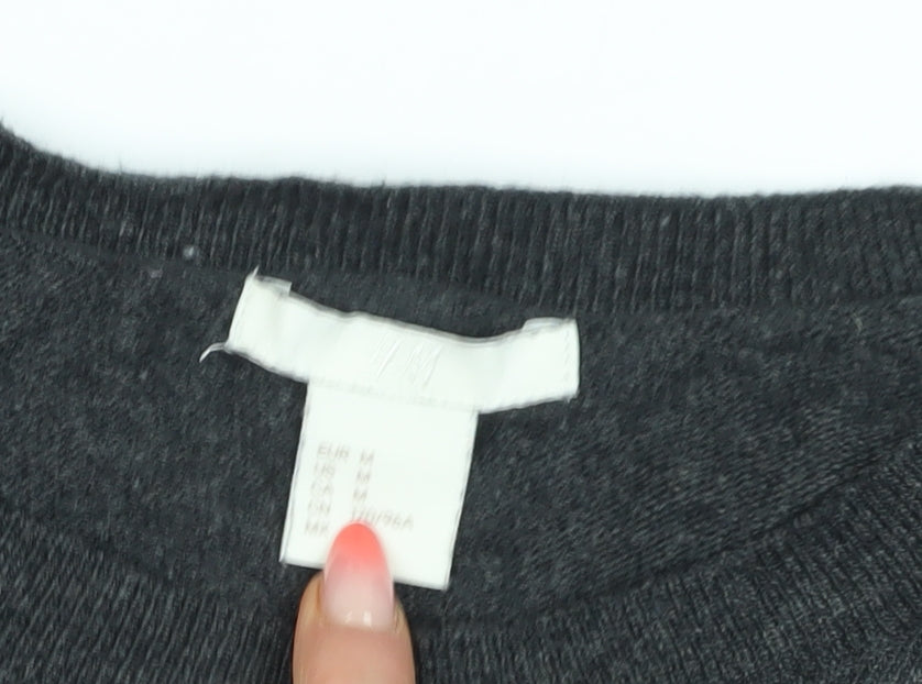 H&M Women's Grey Pullover Jumper, Size M