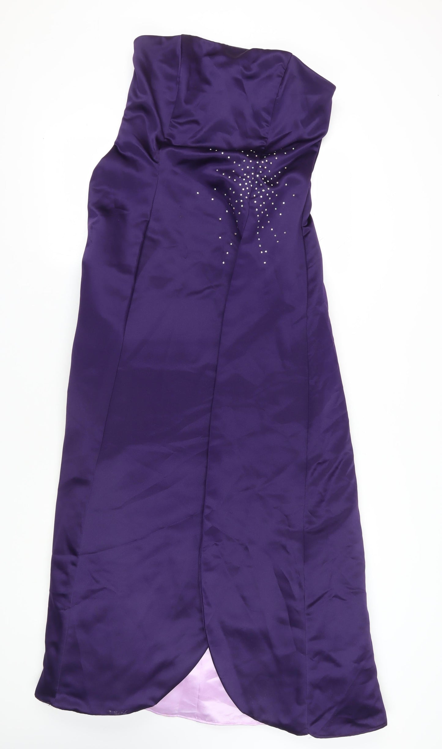 Bari Jay Women's Purple Strapless A-Line Dress, Size 10-12