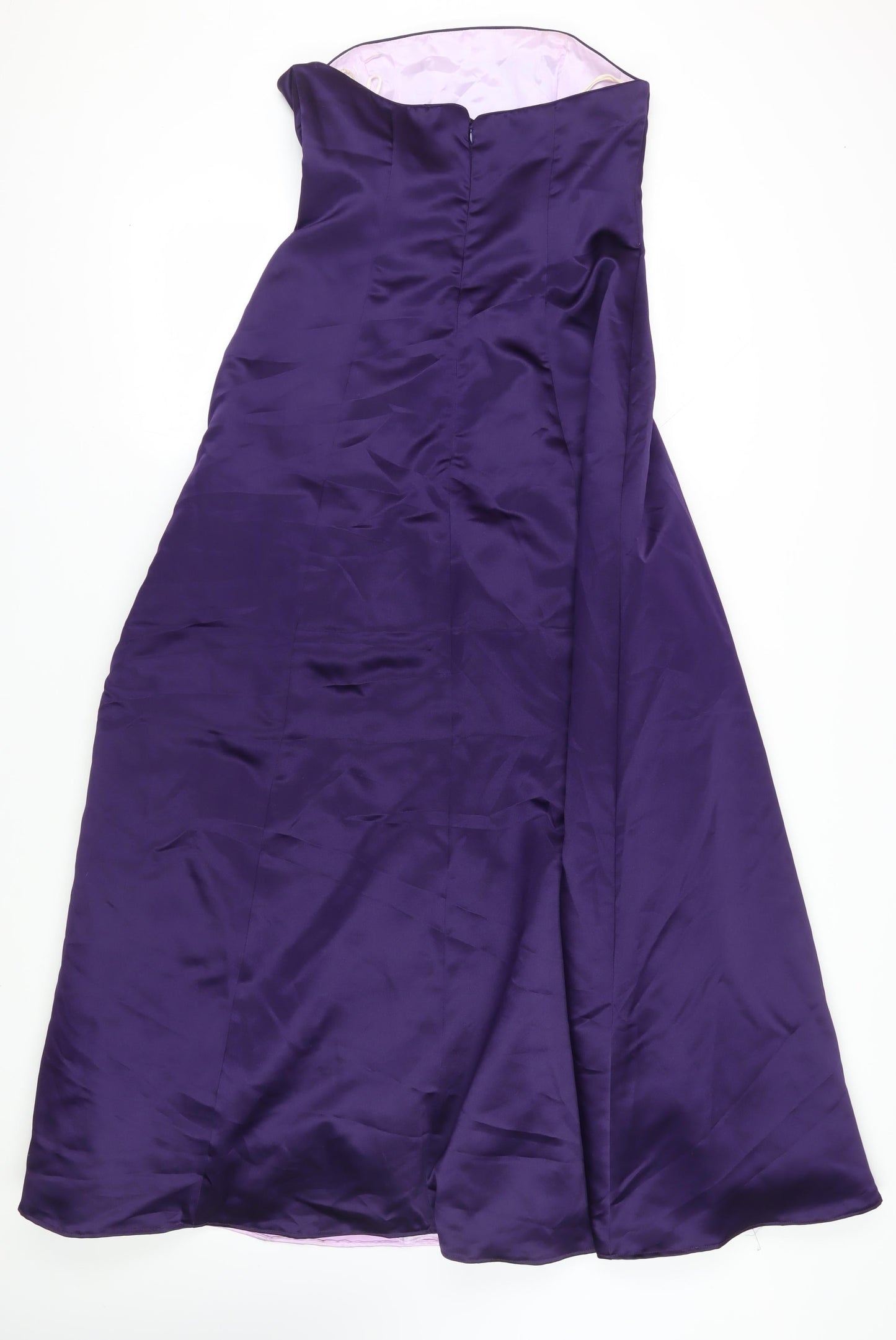 Bari Jay Women's Purple Strapless A-Line Dress, Size 10-12