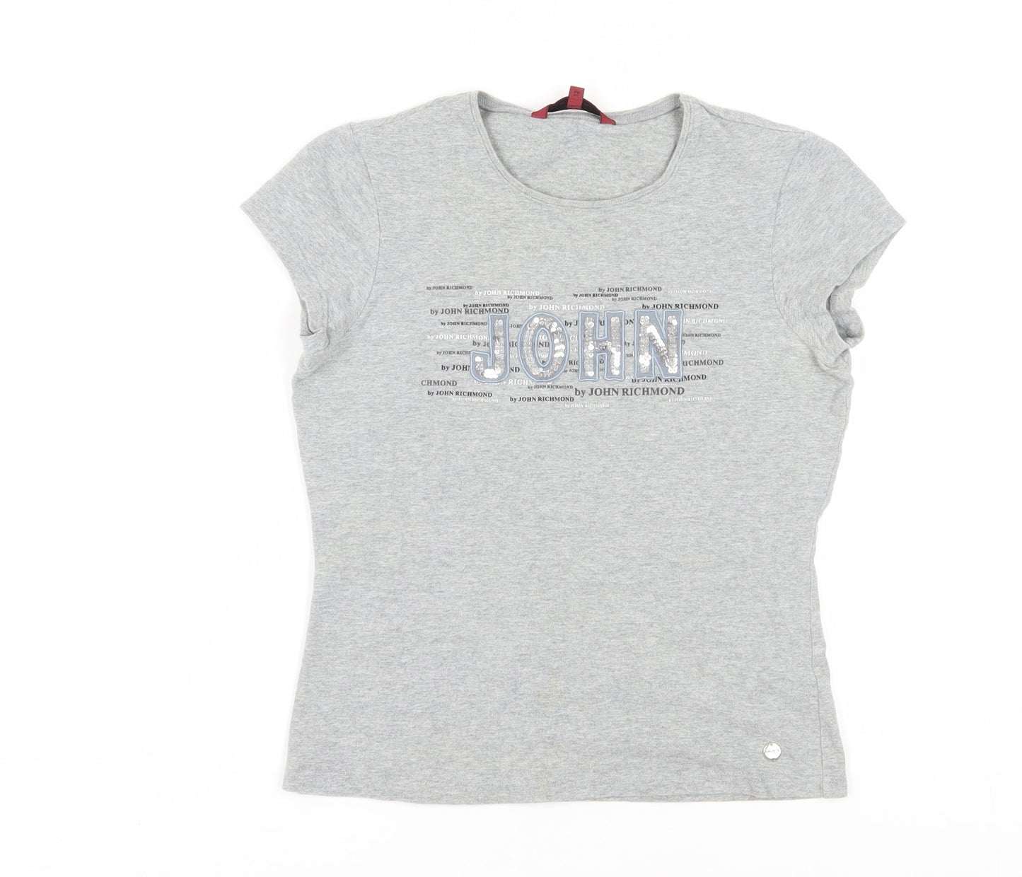 John Richmond Grey T-Shirt Women’s Size 12 Casual