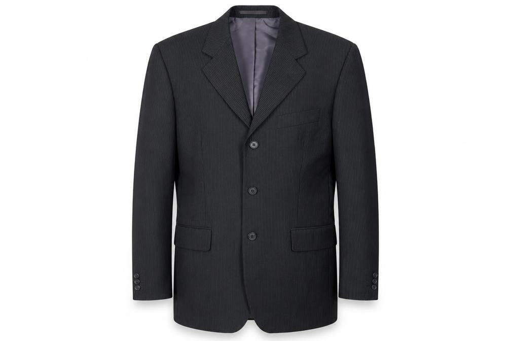 Genesis Men's Black Pinstripe Regular Fit Blazer Size 40R
