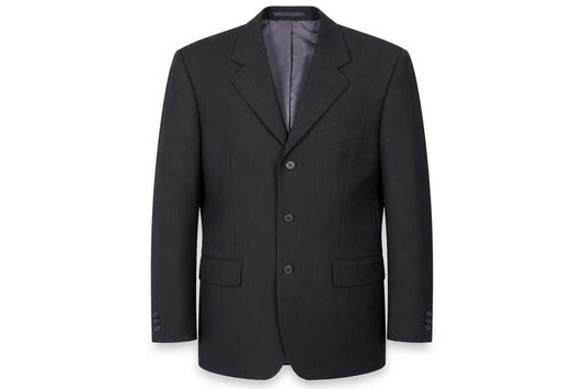 Genesis Men's Black Pinstripe Regular Fit Blazer Size 40R