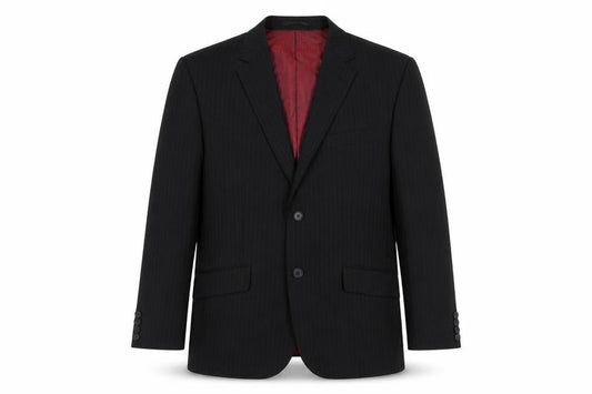 Skopes Mens Black Wool Blazer 40S Striped