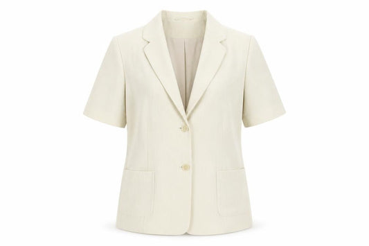Berkertx Women Beige Blazer Size 12 Classic Suit Jacket