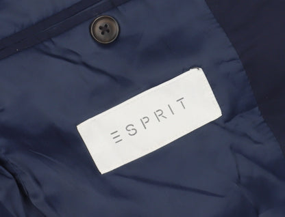 ESPRIT Womens Blue Suit Jacket, Regular Blazer Size 40