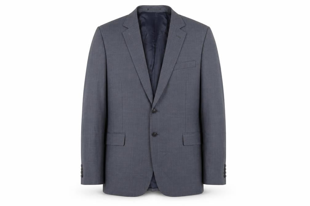 Jaeger Men's Grey Check Wool Blazer, Size 44R