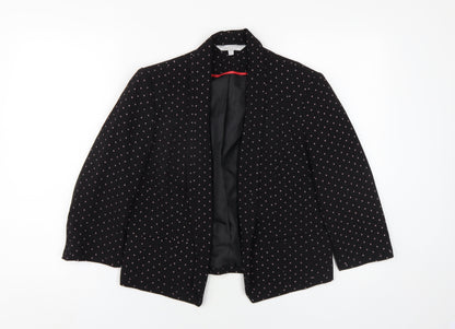 Additional front view of Red Herring Women's Black Polka Dot Blazer, size 10