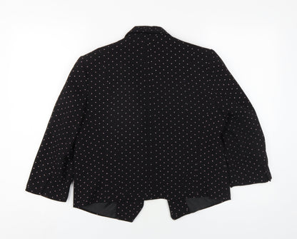 Back view of Red Herring Women's Black Polka Dot Blazer, size 10