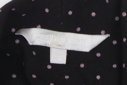 Brand and care label for Red Herring Women's Black Polka Dot Blazer, size 10