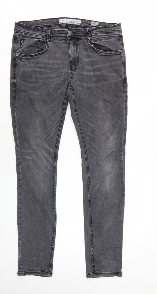 Duck and Cover Grey Skinny Men's Jeans Size L