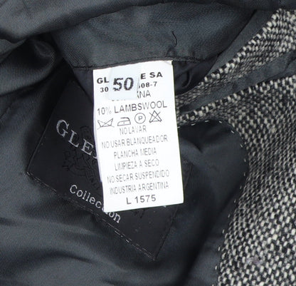 Glenmore Men's Grey Wool Blazer Size L Classic Style