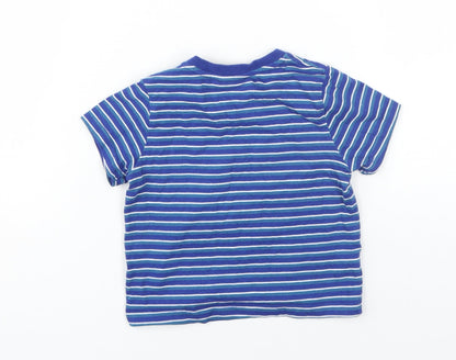 Back view of Firetrap boys’ blue striped t-shirt, size 12-18, months