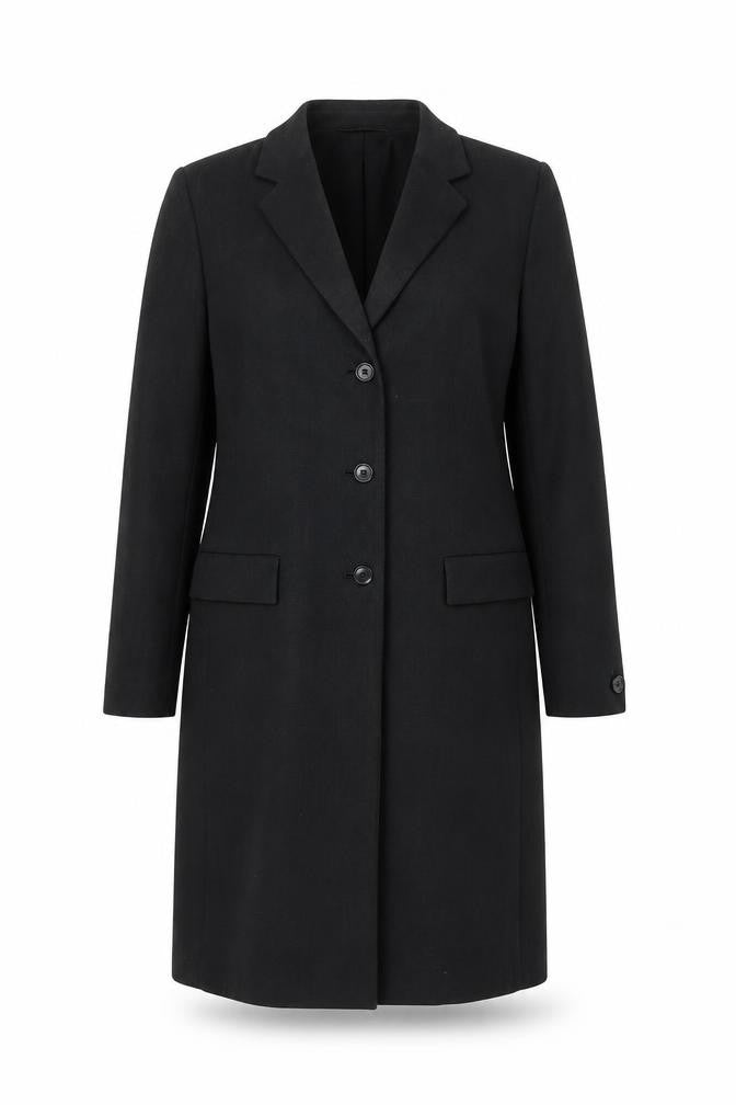 Claudia Sträter Women's Black Long Overcoat Size 12