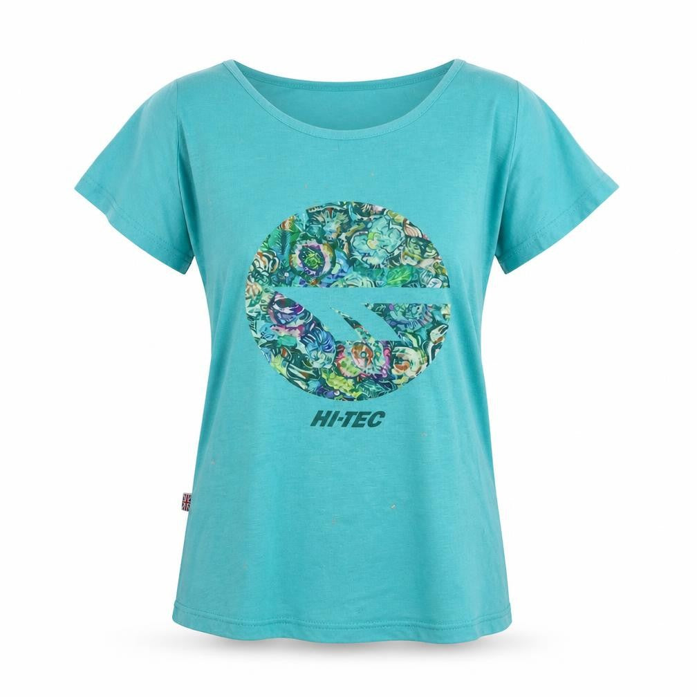 Hi-Tec Women's Blue T-Shirt M Regular Crew Neck Casual