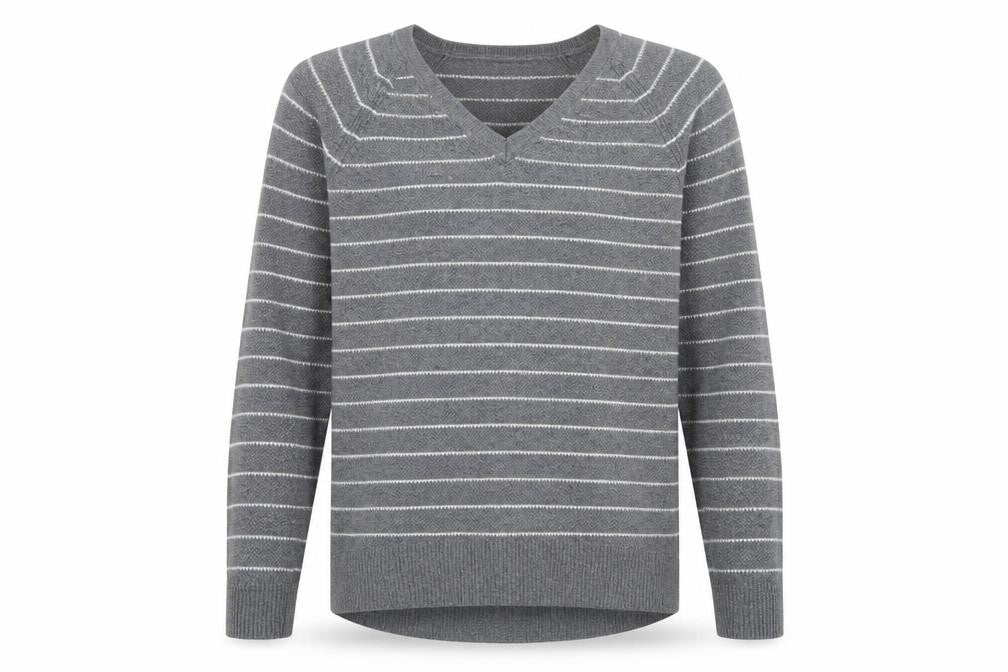Gap Grey Striped Pullover Jumper, Size S, Unisex