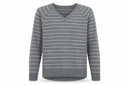 Gap Mens Grey Striped Pullover Jumper, Size S,