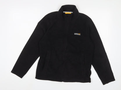 Additional front view of Regatta boys’ black full zip basic jacket 18 years