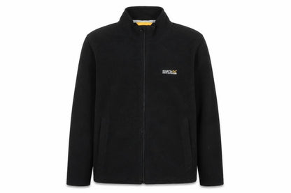 Front view of Regatta boys’ black full zip basic jacket 18 years