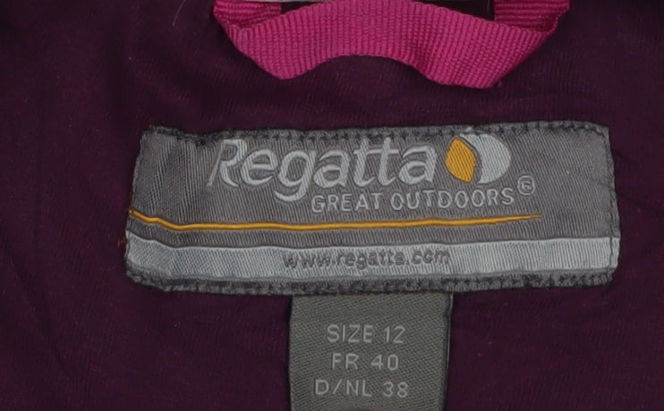 Regatta Women's Purple Zip Jacket Size 12 Casual