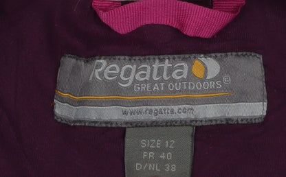 Regatta Women's Purple Zip Jacket Size 12 Casual