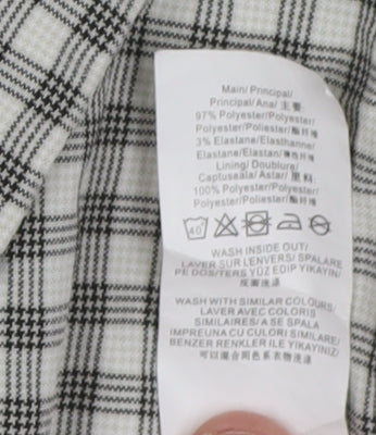 Brand and care label for Missguided Stylish Women's Grey Check Blazer UK 6