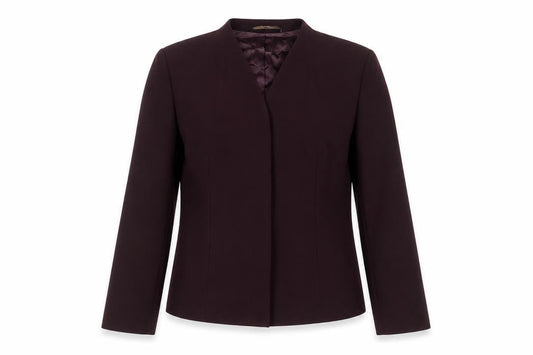 Marks & Spencer Women Purple Wool Suit Jacket, Size 12