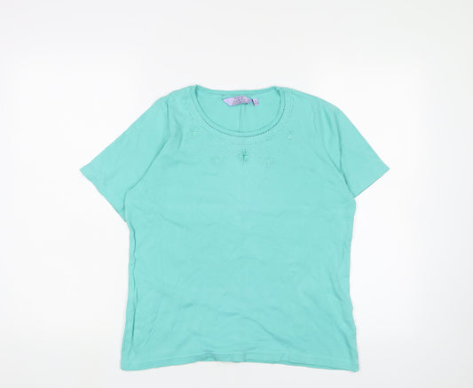 Honor Millburn Women's Blue Cotton T-Shirt