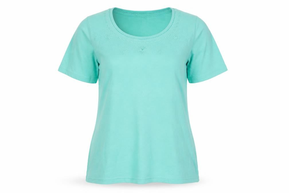 Honor Millburn Women's Blue Cotton T-Shirt
