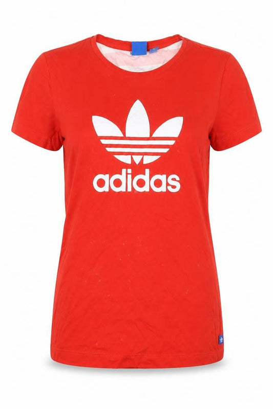 Adidas Women's Red Cotton T-Shirt Size 10: Casual Essential