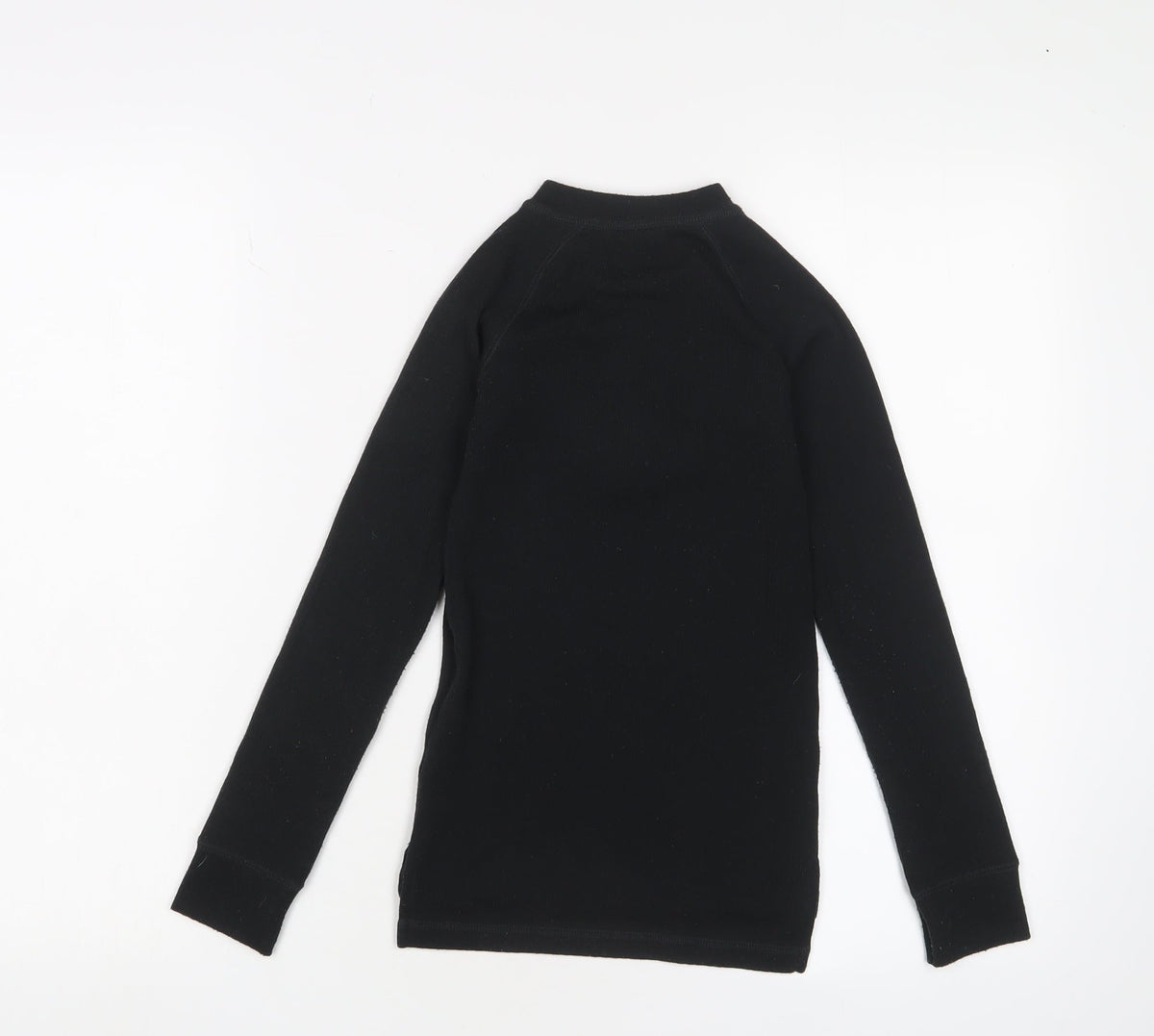 Back view of Trespass boys’ black fleece full zip sweatshirt 5-6 years
